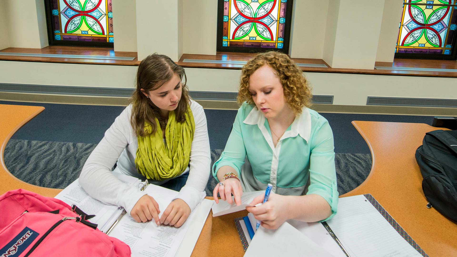 Student tutoring another student