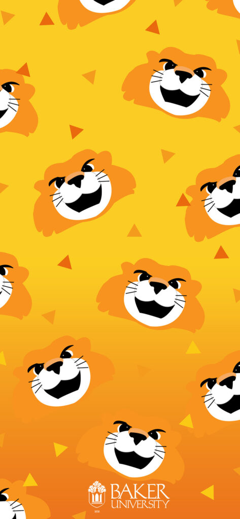 phone screensaver with wildcat on orange background